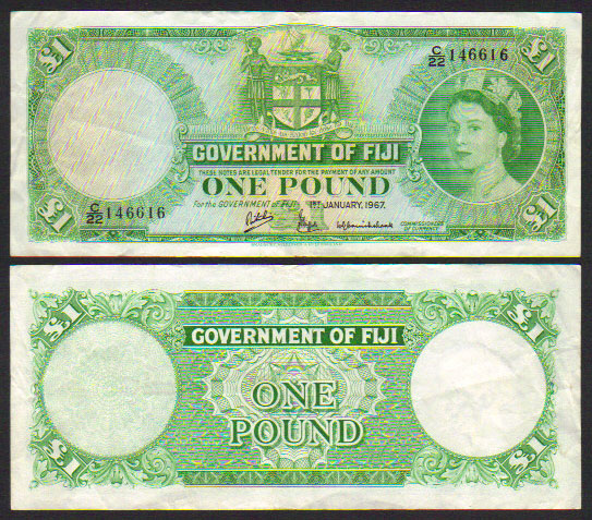 1967 Fiji £1 (aEF) L000514